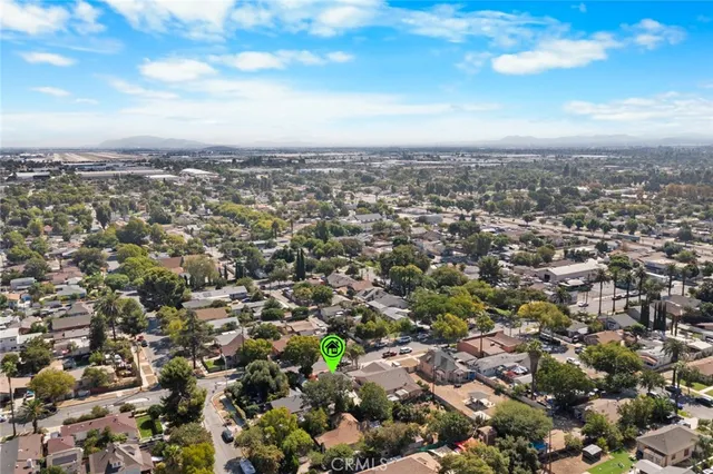 an aerial view of multiple house
