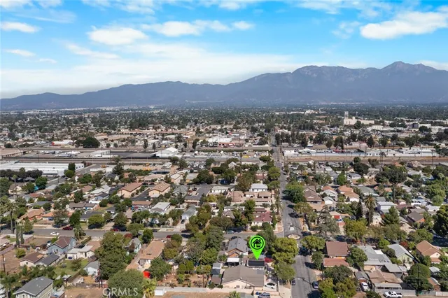 a view of city and mountain