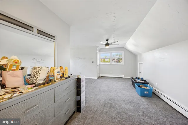 an empty room with a workbench