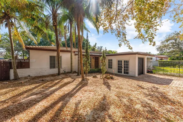 a view of a house with a patio