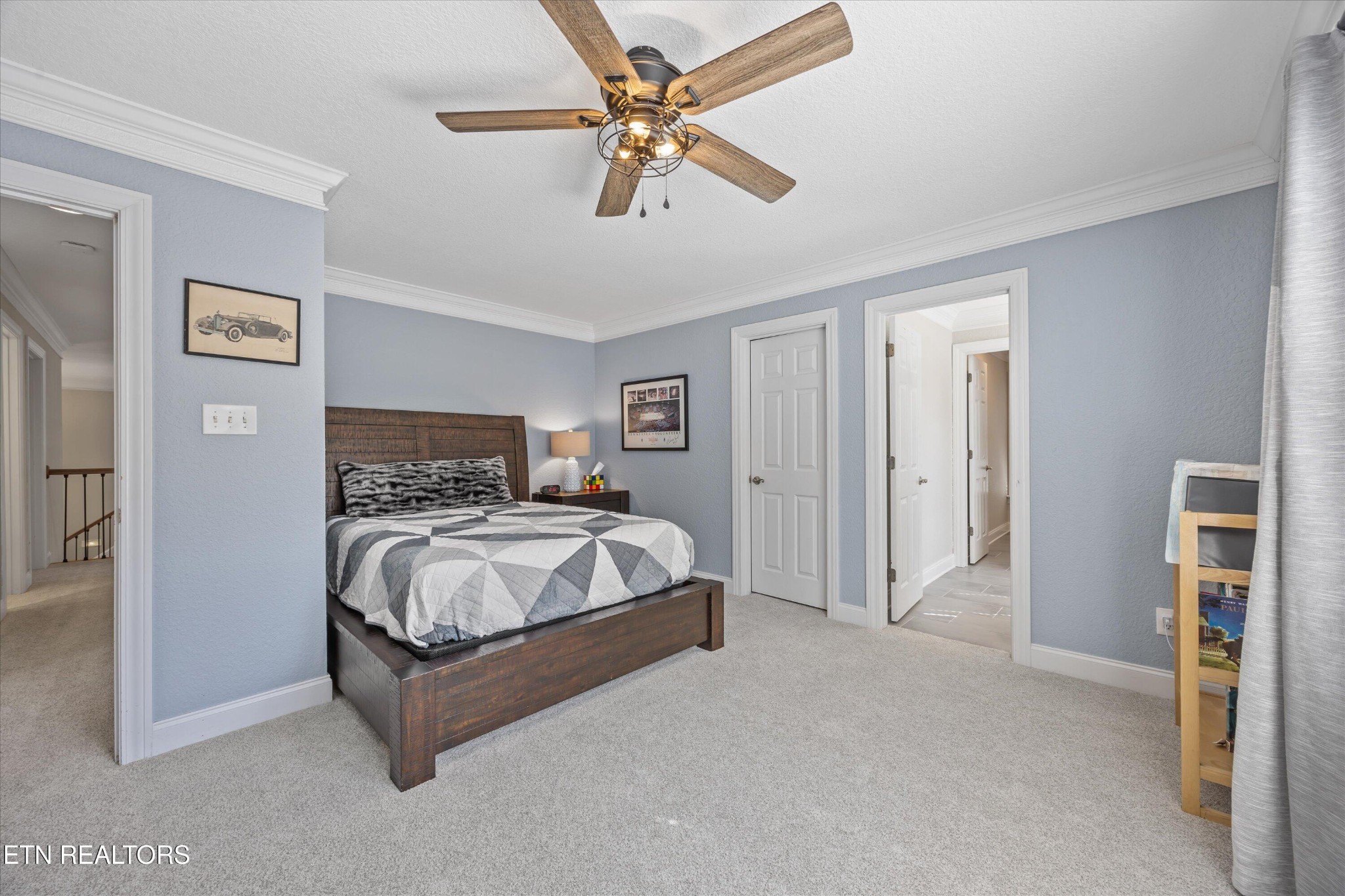12820 High Oak Road Knoxville, TN 37934 - Photo 26 of 60 a bedroom with a bed and a ceiling fan