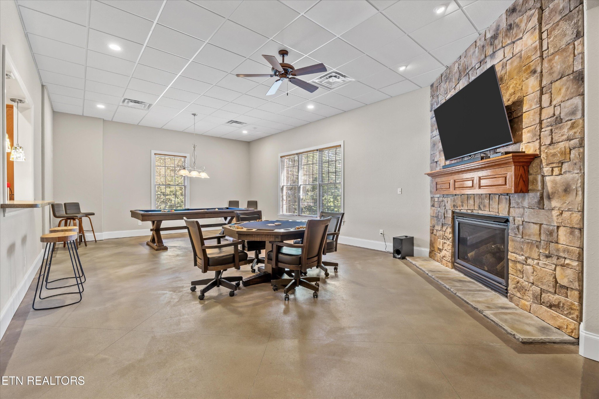 12820 High Oak Road Knoxville, TN 37934 - Photo 35 of 60 a view of a livingroom with furniture and a fireplace