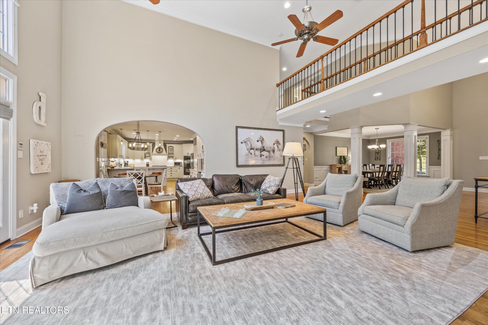 12820 High Oak Road Knoxville, TN 37934 - Photo 9 of 60 a living room with furniture and a ceiling fan