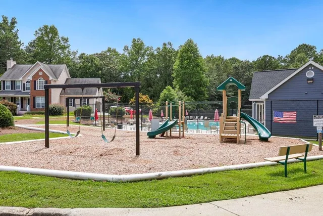 a view of a house with a slide