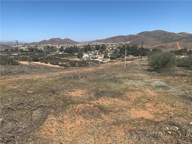 a view of an outdoor space with mountain view