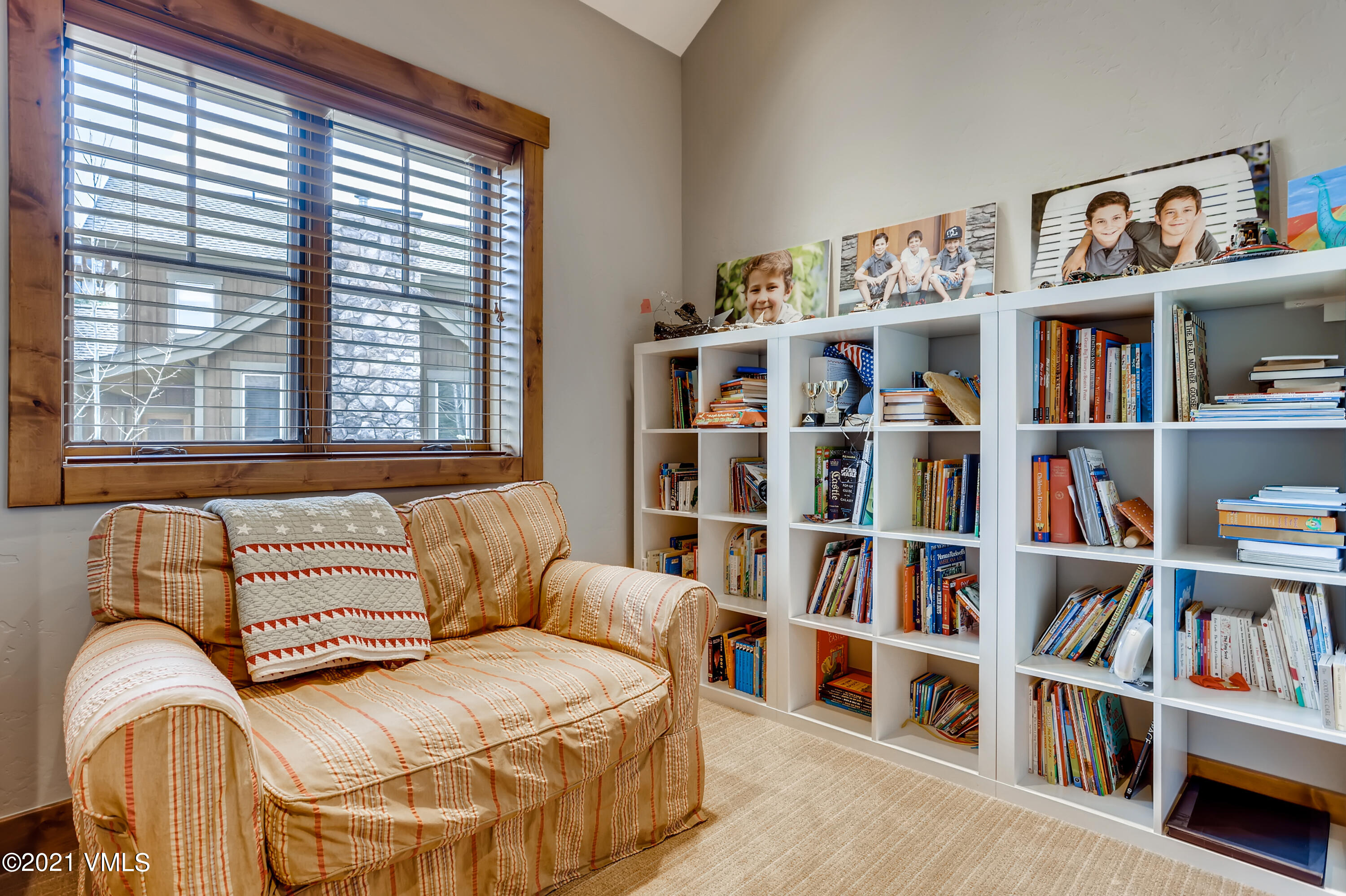 204 Remington Trail Edwards, CO 81632 - Photo 20 of 30 a living room with furniture and a book shelf