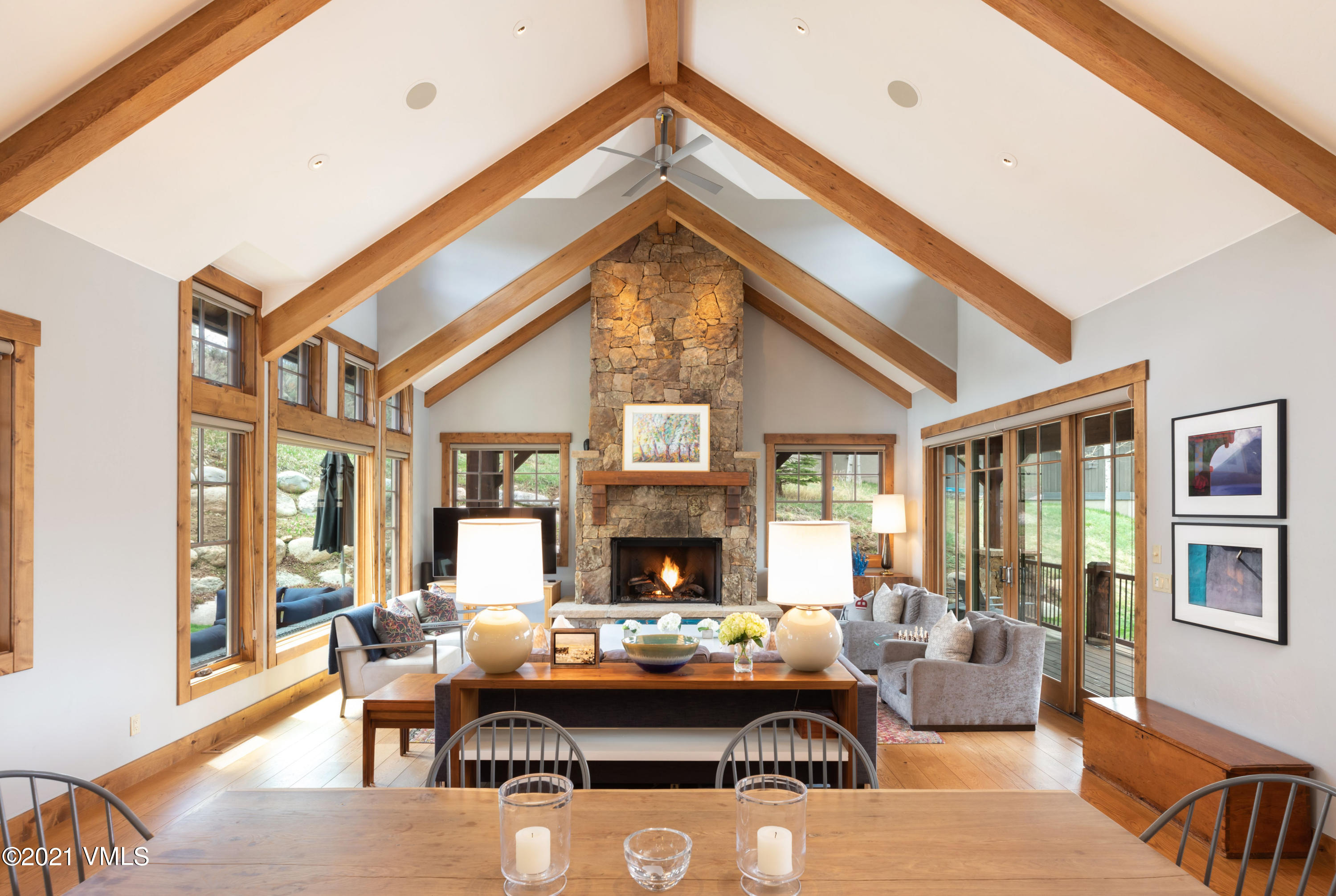 204 Remington Trail Edwards, CO 81632 - Photo 2 of 30 a living room with fireplace furniture and a large window