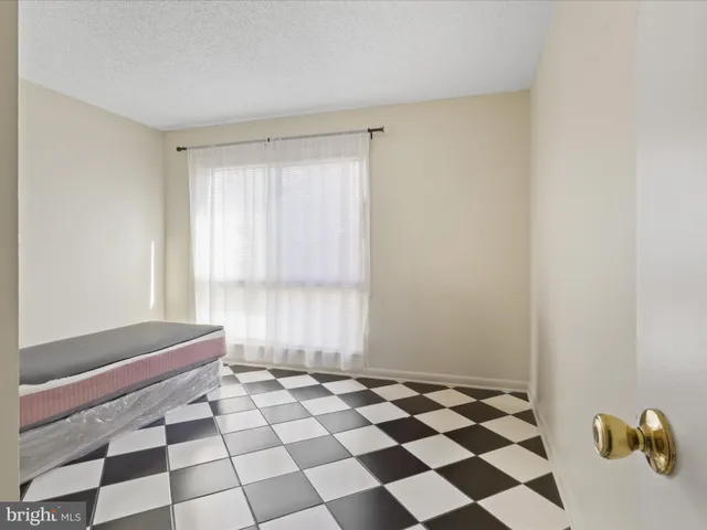 a black and white checkered floor