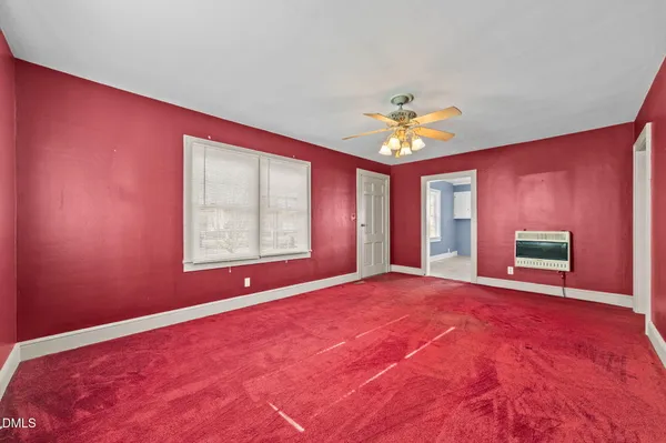 an empty room with a window