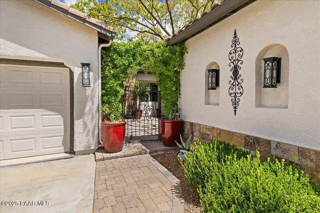 a front view of a house with entryway
