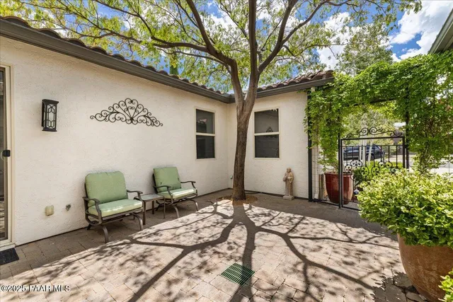 a view of a house with a garden