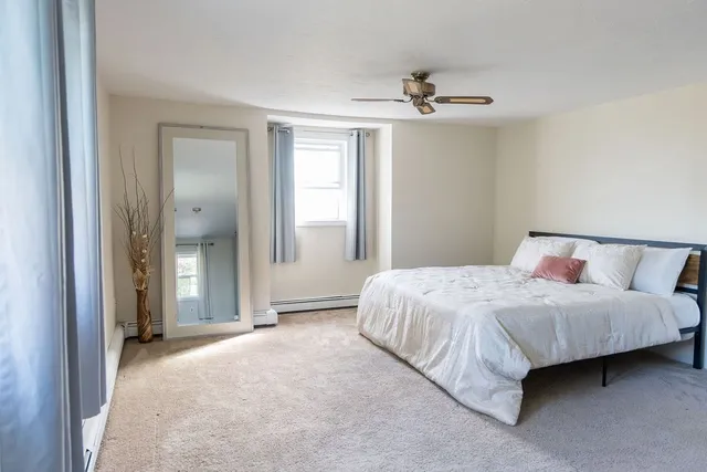 a view of a livingroom with a staircase