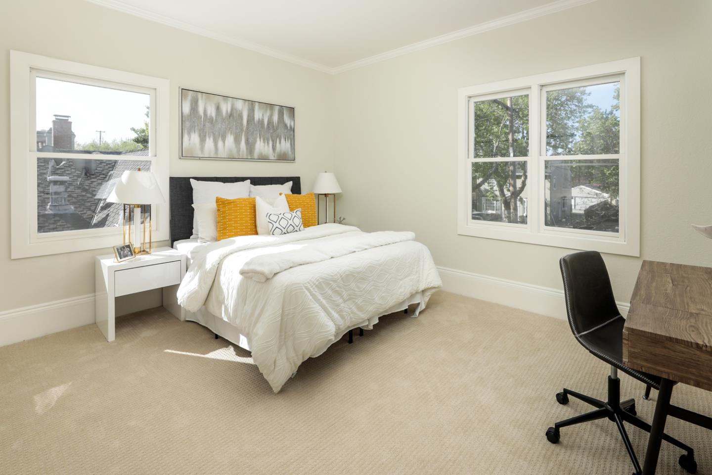 694 Morse Street San Jose, CA 95126 - Photo 23 of 38 a bedroom with a bed and a window