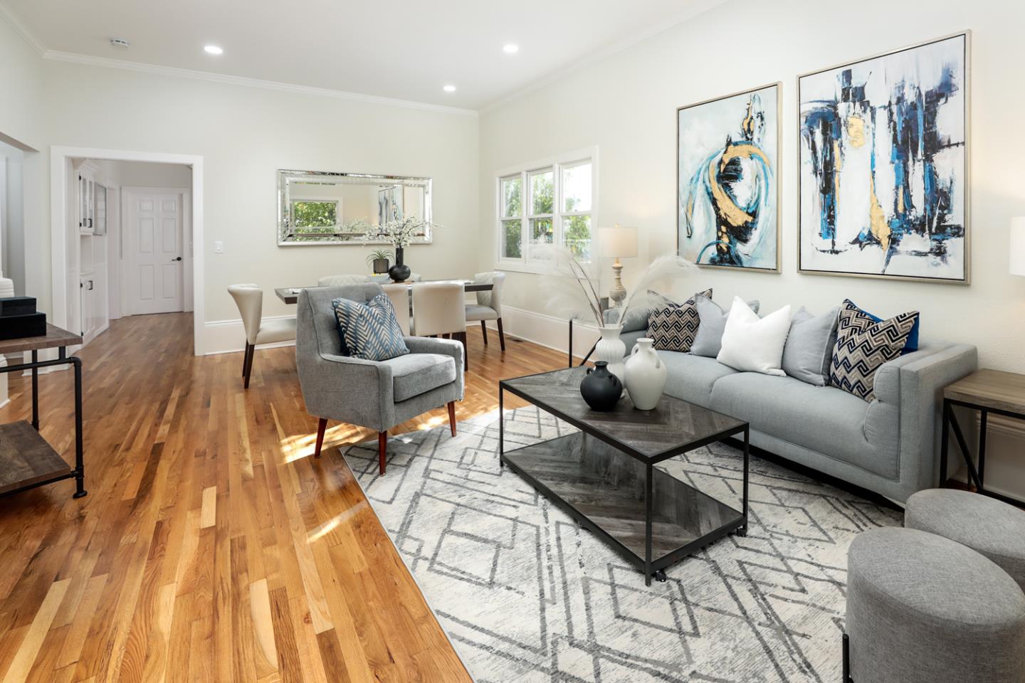 694 Morse Street San Jose, CA 95126 - Photo 6 of 38 a living room with furniture and a wooden floor