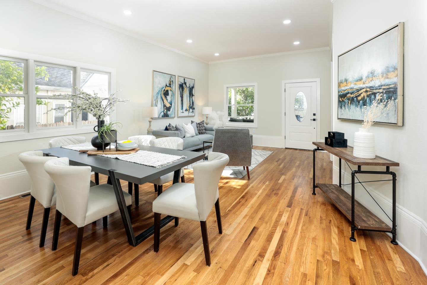 694 Morse Street San Jose, CA 95126 - Photo 7 of 38 a view of a dining room with furniture window and wooden floor