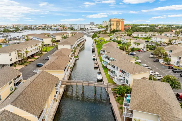 an aerial view of a city with lots of residential buildings