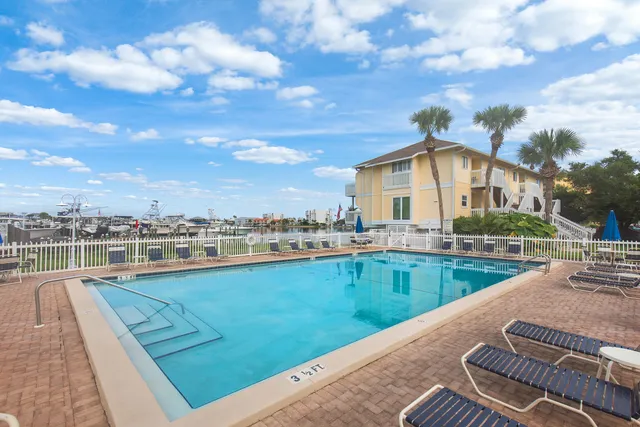 a view of a lake with a city