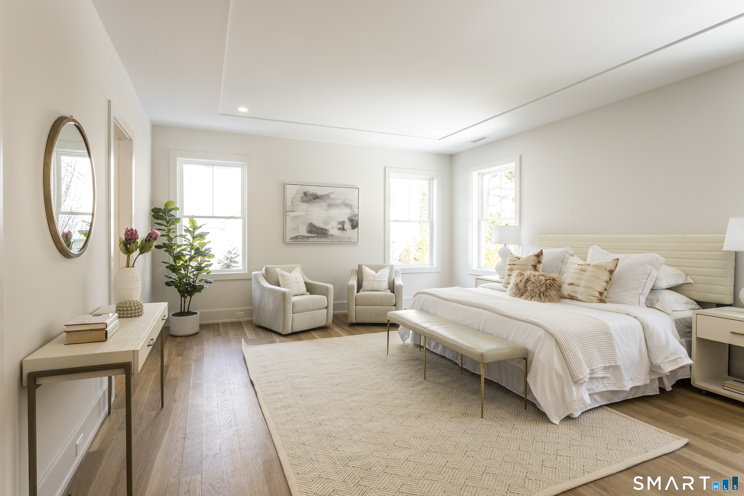 10 Wakenor Road Westport, CT 06880 - Photo 15 of 34 Serene primary bedroom with His & Her walk-in closets