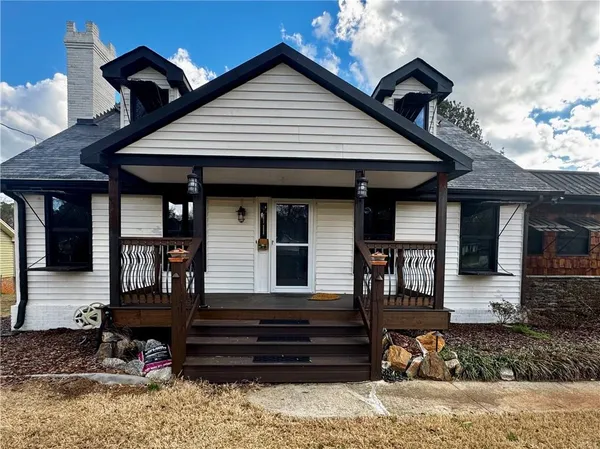 a front view of a house