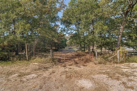 a view of dirt yard with a tree