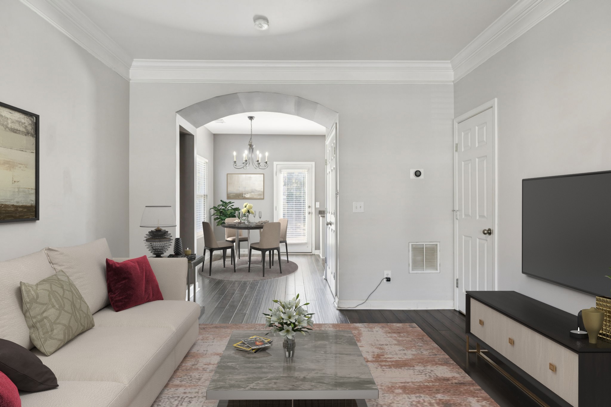 1832 Lincoya Bay Drive Nashville, TN 37214 - Photo 5 of 33 a living room with furniture and a flat screen tv