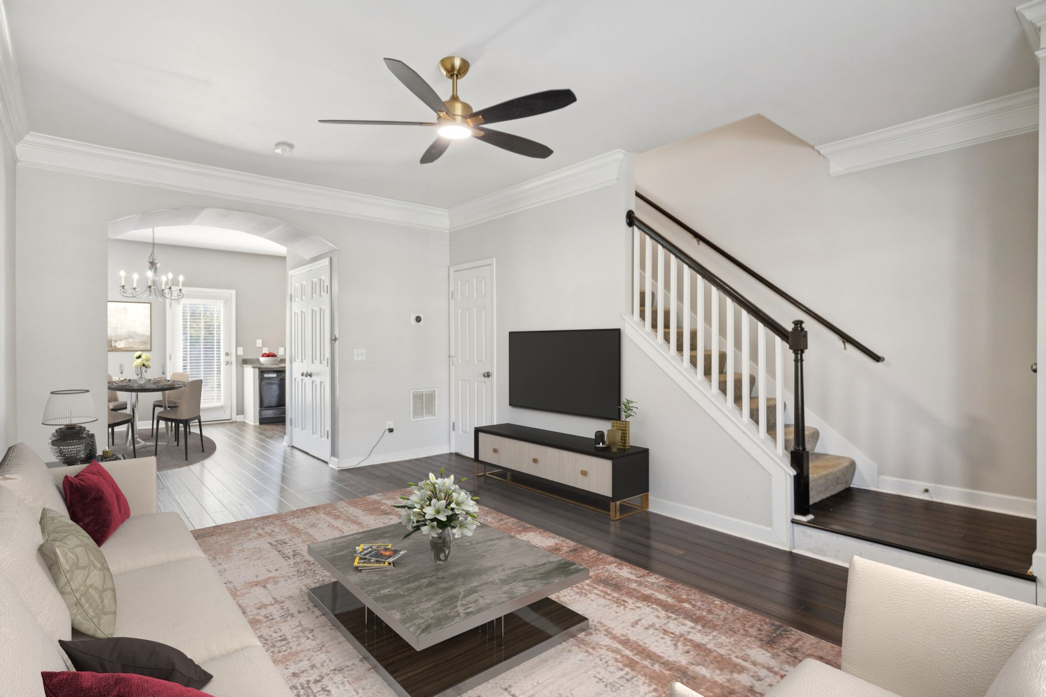 1832 Lincoya Bay Drive Nashville, TN 37214 - Photo 6 of 33 a living room with furniture and a flat screen tv
