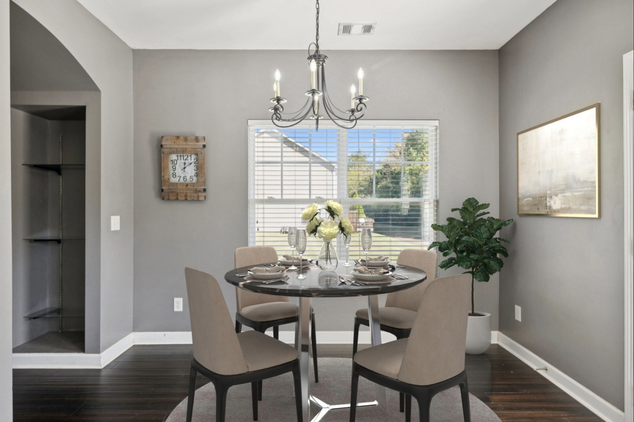 1832 Lincoya Bay Drive Nashville, TN 37214 - Photo 8 of 33 a view of a dining room with furniture wooden floor and chandelier