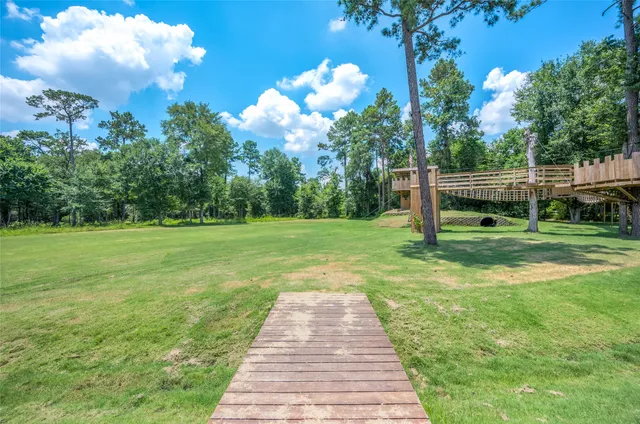 a view of a backyard with a garden