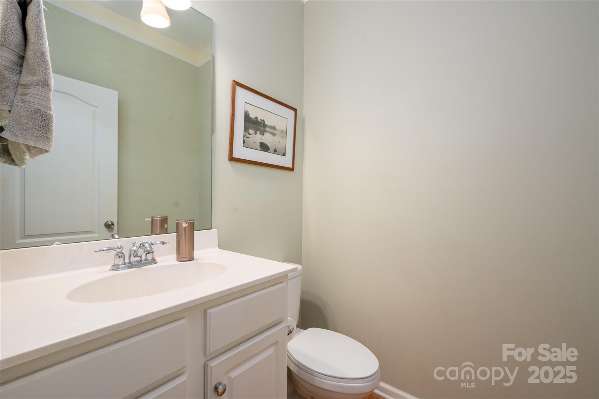 2223 Blueberry Ridge Road Matthews, NC 28105 - Photo 14 of 25 a bathroom with a sink a toilet and mirror