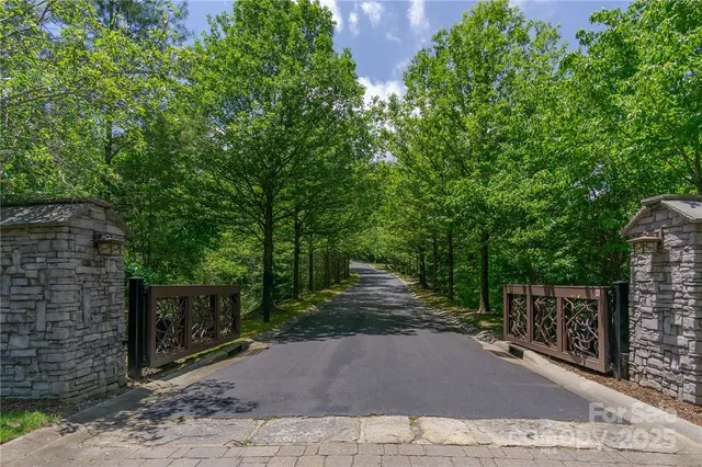 a view of a street with a trees