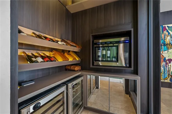 a room with pool table