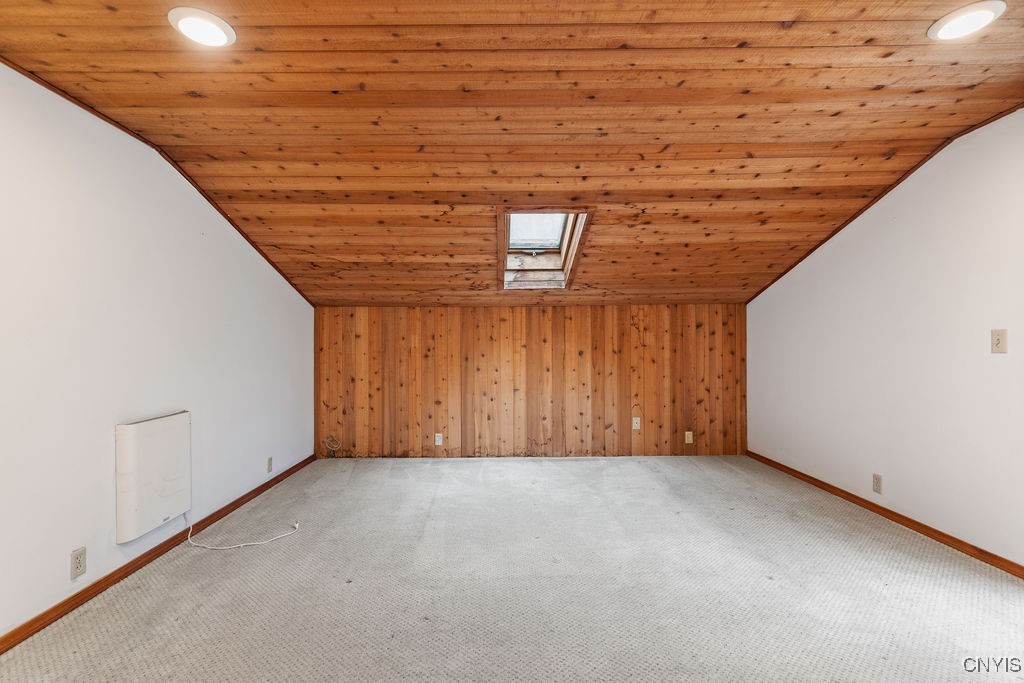 1826 Cardner Road Fabius, NY 13122 - Photo 24 of 50 Primary bedroom w/warm wood ceiling and a balcony