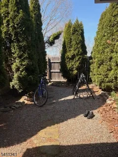 a view of a yard with cars