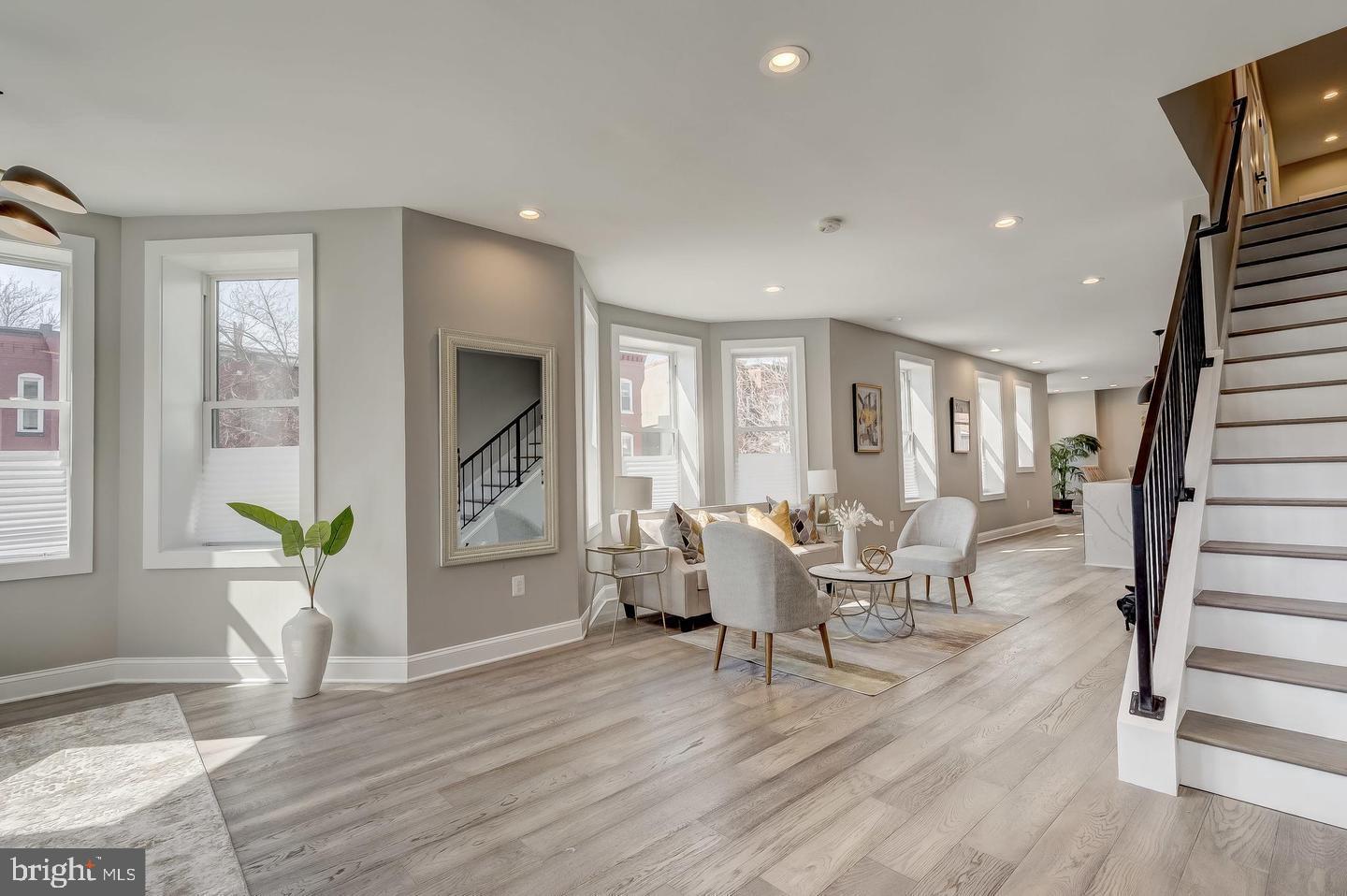 319 R Street Northwest Washington, DC 20001 - Photo 4 of 33 a living room with furniture and wooden floor