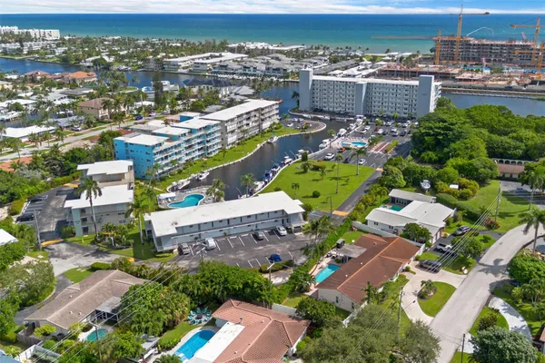 an aerial view of a city