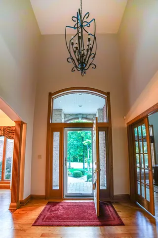 a view of front door with porch