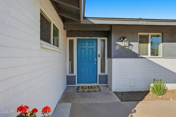a view of front door of house