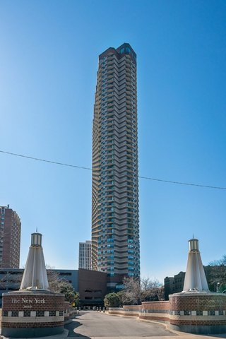 a view of a tall building