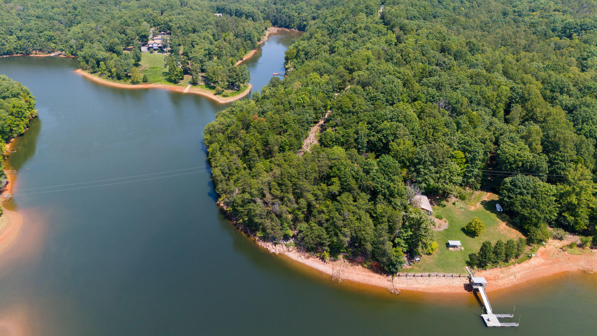 5 Trellis Ridge Drive Lynch Station, VA 24571 - Photo 13 of 14 an aerial view of a house with a yard and lake view