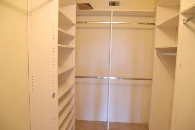 a close view of closet