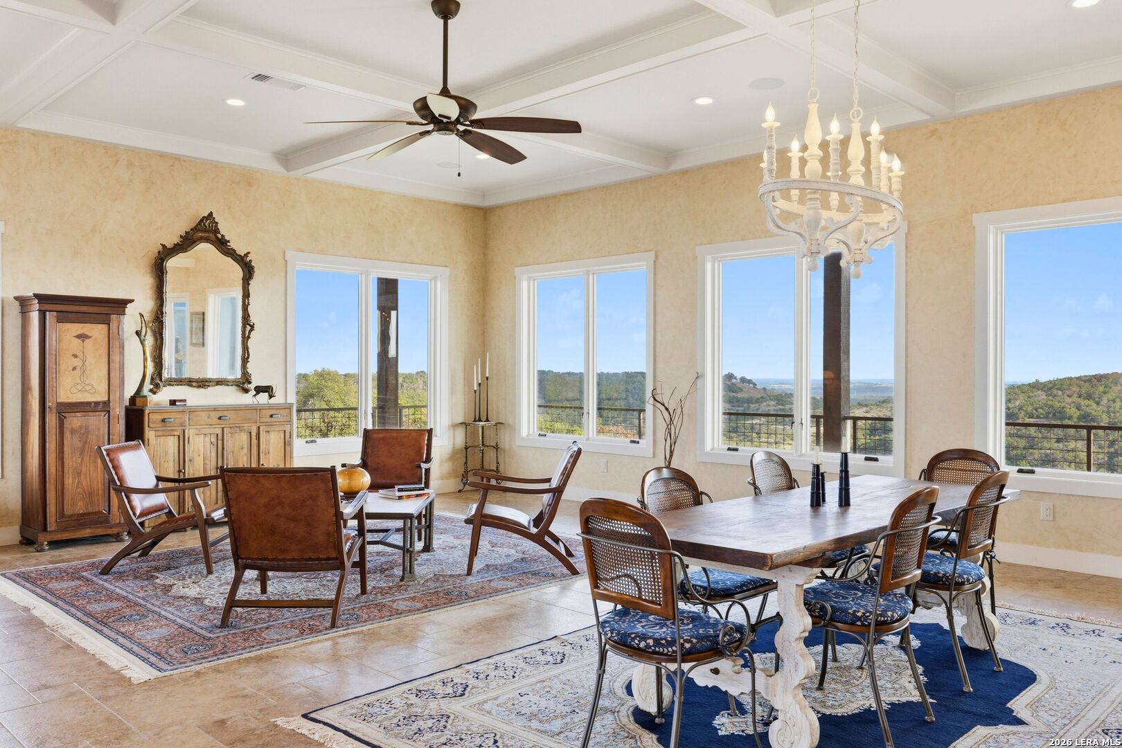1600 Brushy Ridge Trail Blanco, TX 78606 - Photo 15 of 43 a view of a dining room with furniture window and outside view