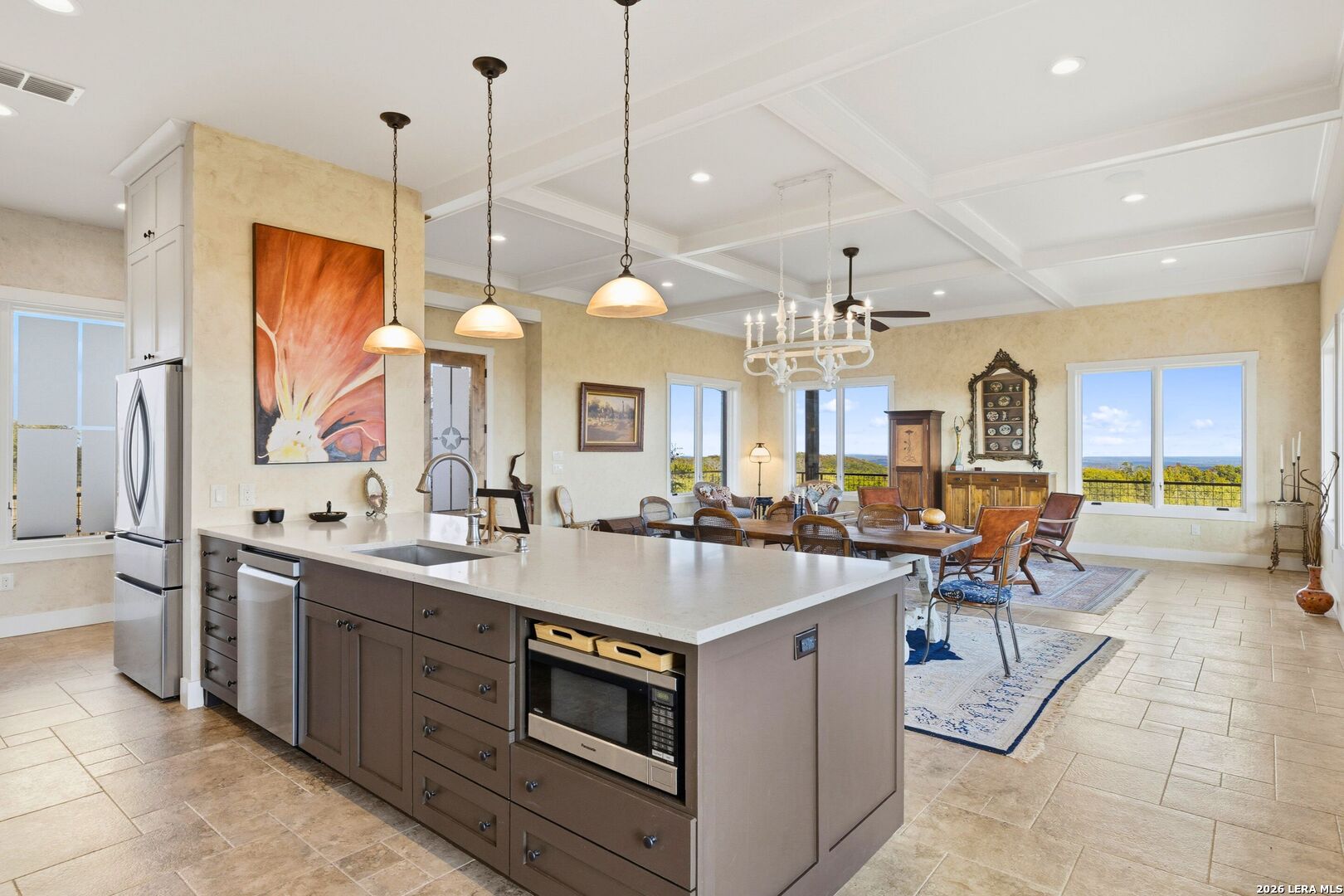 1600 Brushy Ridge Trail Blanco, TX 78606 - Photo 21 of 43 a open kitchen with stainless steel appliances granite countertop a stove and a sink