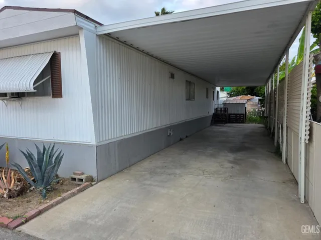 a view of a car garage window
