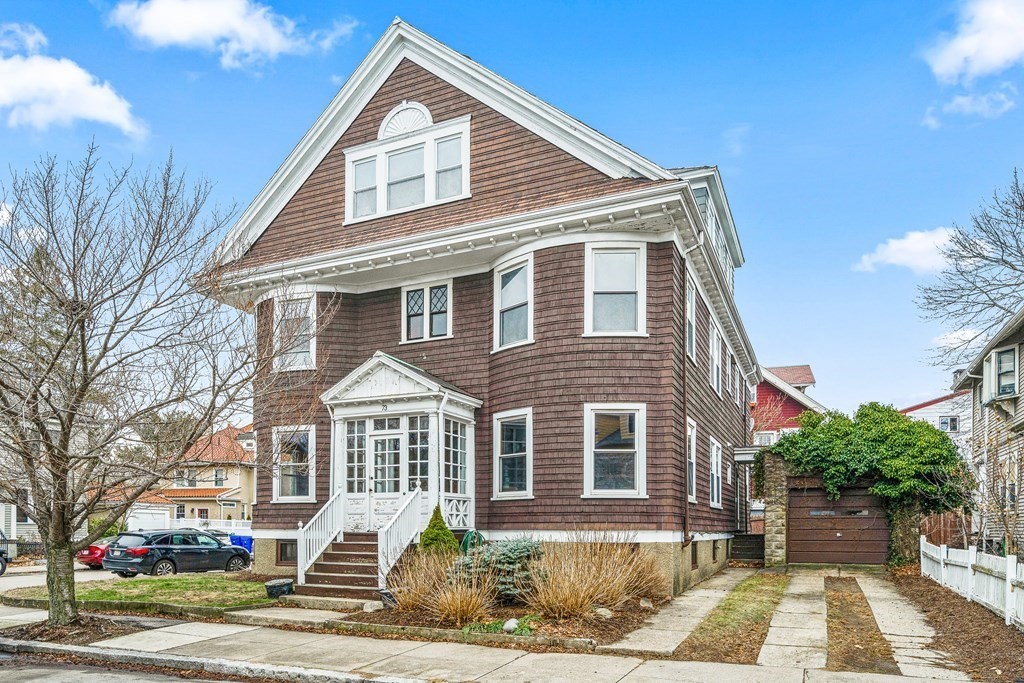 a front view of a house