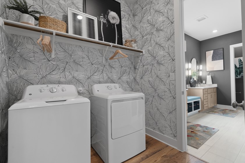 104 Beautiful Wisdom Court Georgetown, TX 78628 - Photo 13 of 29 a utility room with dryer and washer