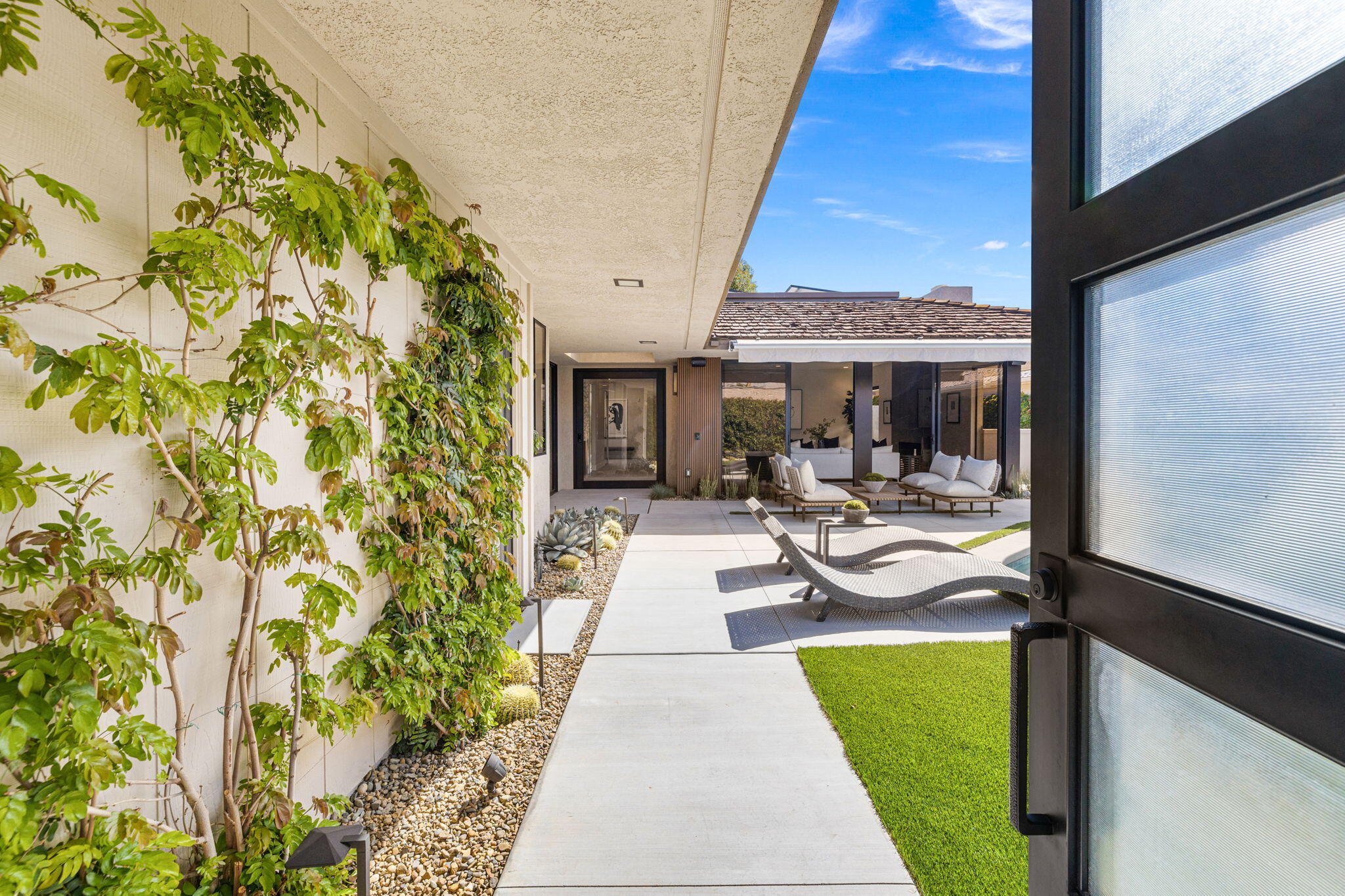 27 Colgate Drive Rancho Mirage, CA 92270 - Photo 6 of 87 a view of swimming pool with outdoor seating and a patio