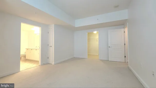 an empty room with a natural light