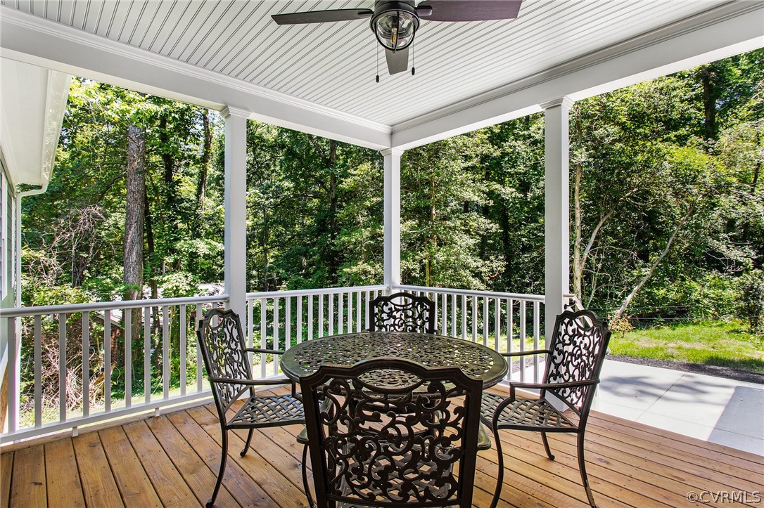 3703 Custis Road Richmond, VA 23225 - Photo 31 of 33 a view of a chair in wooden deck