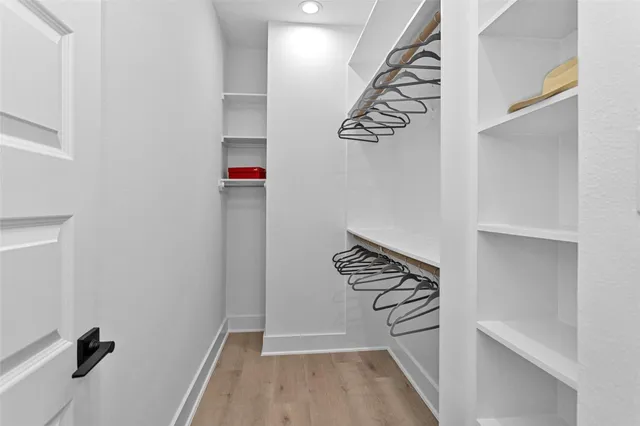 a view of closet area