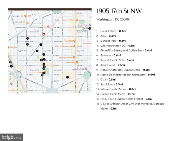 $1,125,000 | 1905 17th Street Northwest, Washington, DC 20009
